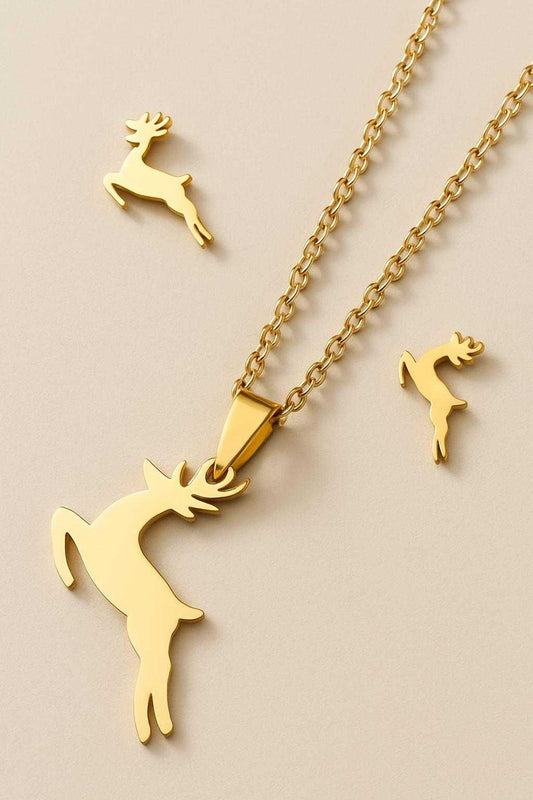 Dreamy Run Minimal Pendant Set – Non-Tarnish, Waterproof 18K PVD Gold Plated Stainless Steel