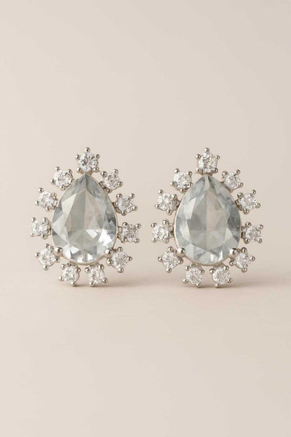 Twinkling Star AD Stud Earrings - Carry a piece of the night sky with Brass AD Starry Stud Earrings – Elegant Everyday Sparkle