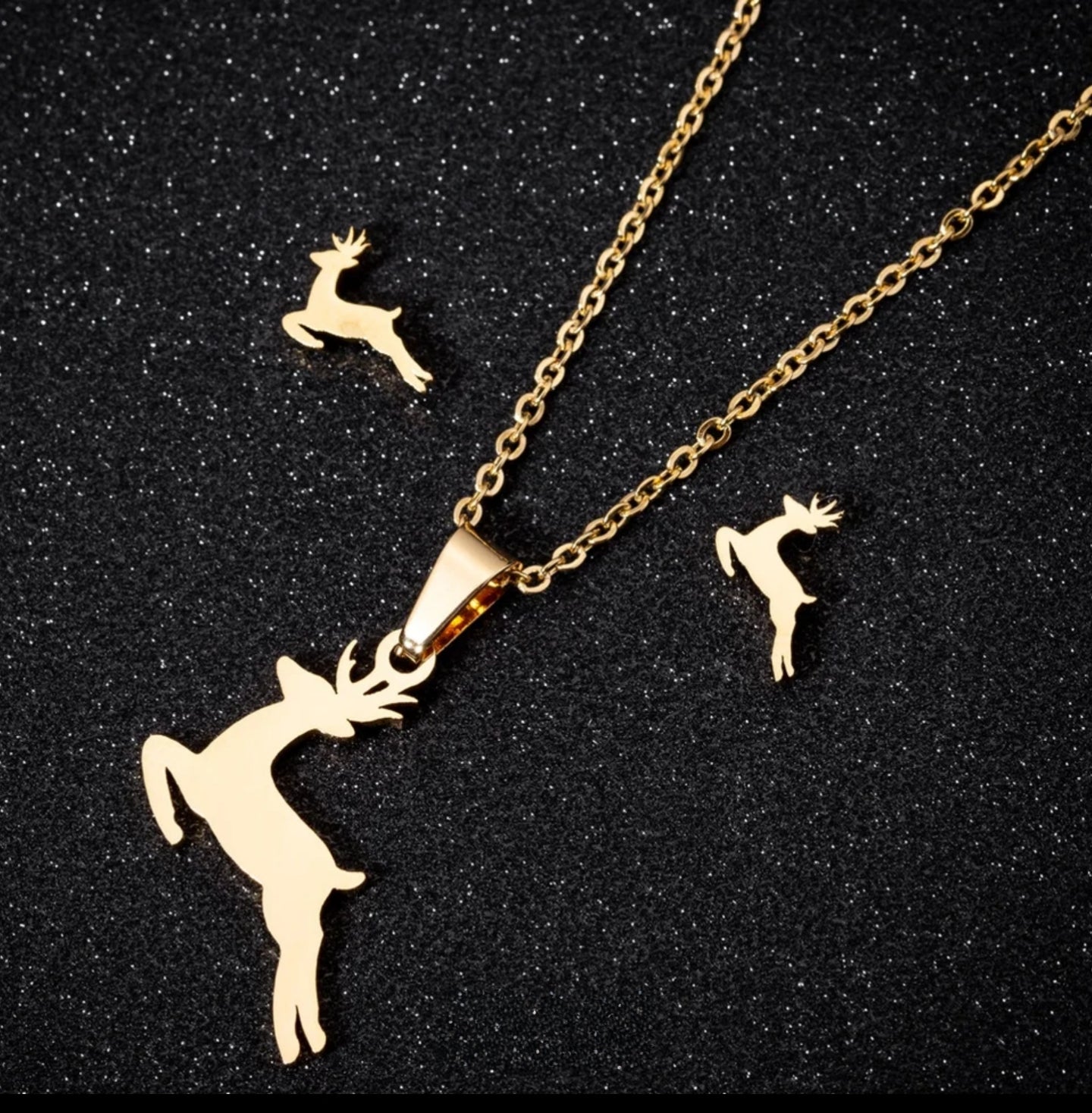 Dreamy Run Minimal Pendant Set – Non-Tarnish, Waterproof 18K PVD Gold Plated Stainless Steel