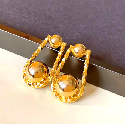 Fulijia Earrings – 14K Gold Plated Silver Needle Studs