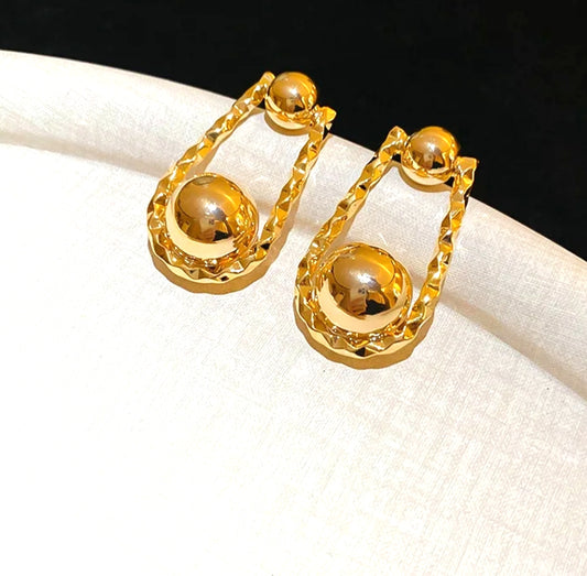 Fulijia Earrings – 14K Gold Plated Silver Needle Studs