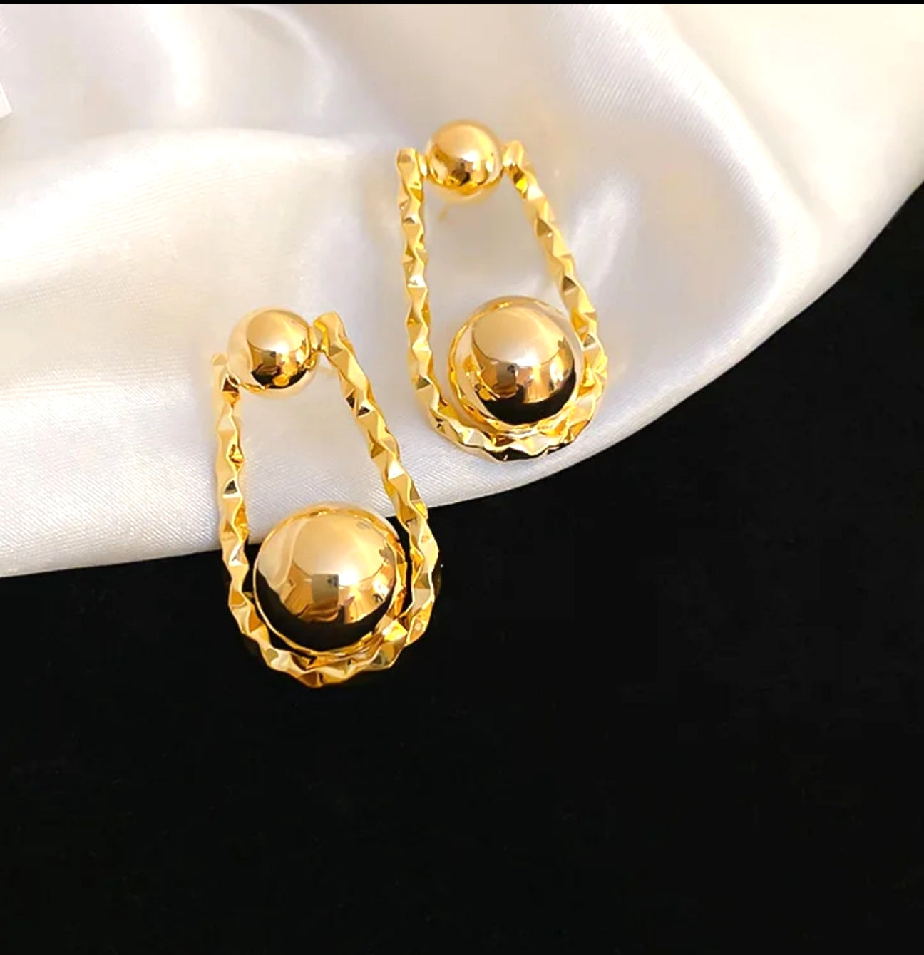 Fulijia Earrings – 14K Gold Plated Silver Needle Studs
