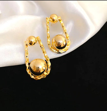 Fulijia Earrings – 14K Gold Plated Silver Needle Studs