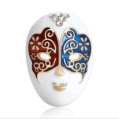 Masquerade Stud Earrings (R&Blue -M)