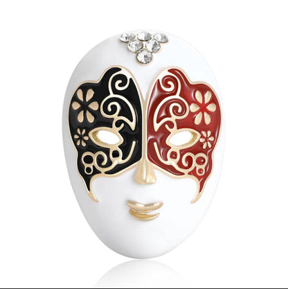 Masquerade Stud Earrings – Embrace Mystery and Playful Elegance (Red & Black - S)