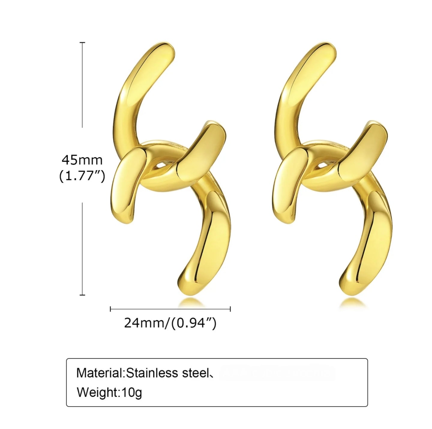 Timeless Geometry Studs - Elegant Vintage-Inspired Stainless Steel Waterproof Geometric Stud Earrings – Classic & Versatile Women’s Jewelry