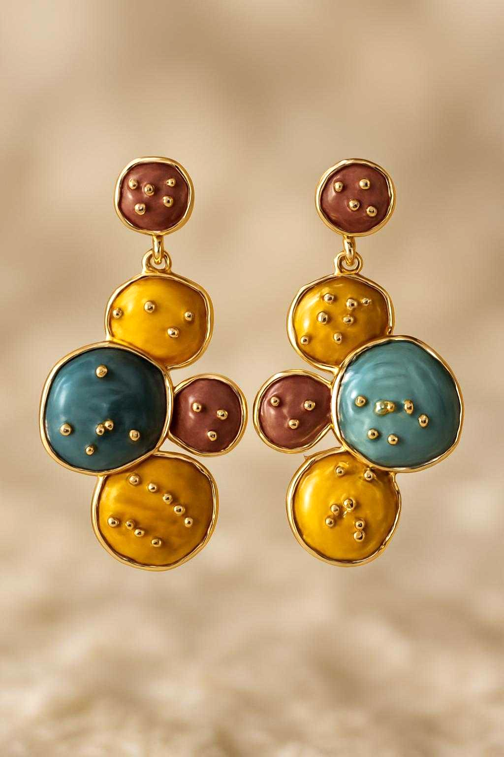 Dream Collection - &nbsp;Combo Set of 3 Elegant Earrings – Enamel Tassel Studs, Multicolor Zirconia, and Pink Stone AD Danglers