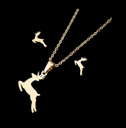 Dreamy Run Minimal Pendant Set – Non-Tarnish, Waterproof 18K PVD Gold Plated Stainless Steel