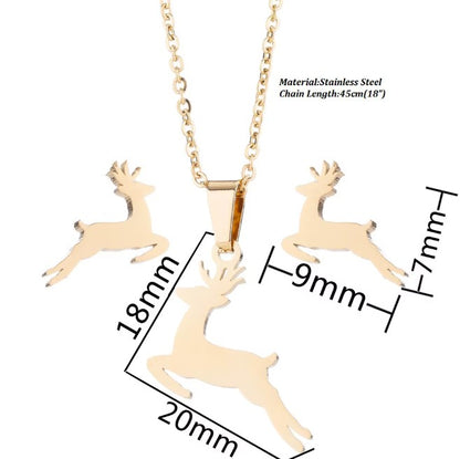 Dreamy Run Minimal Pendant Set – Non-Tarnish, Waterproof 18K PVD Gold Plated Stainless Steel