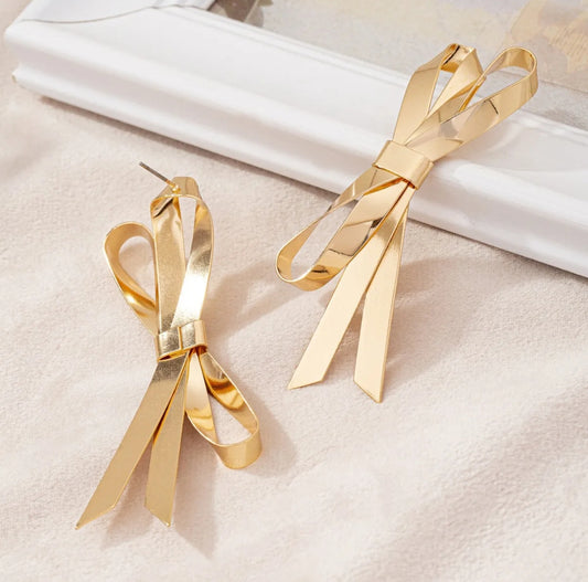 Golden Bow-Tique - 14K Gold Plated Elegance with a Playful Twist