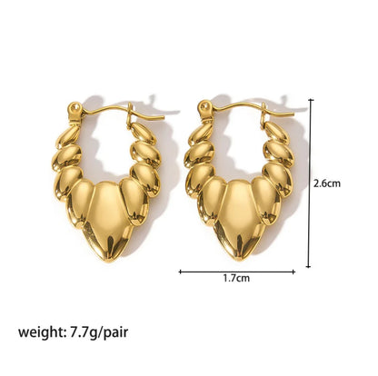 Eternal Vintage Hoops - Mama - Vintage Waterproof Hypoallergenic 18K Gold-Plated Stainless-Steel Earrings