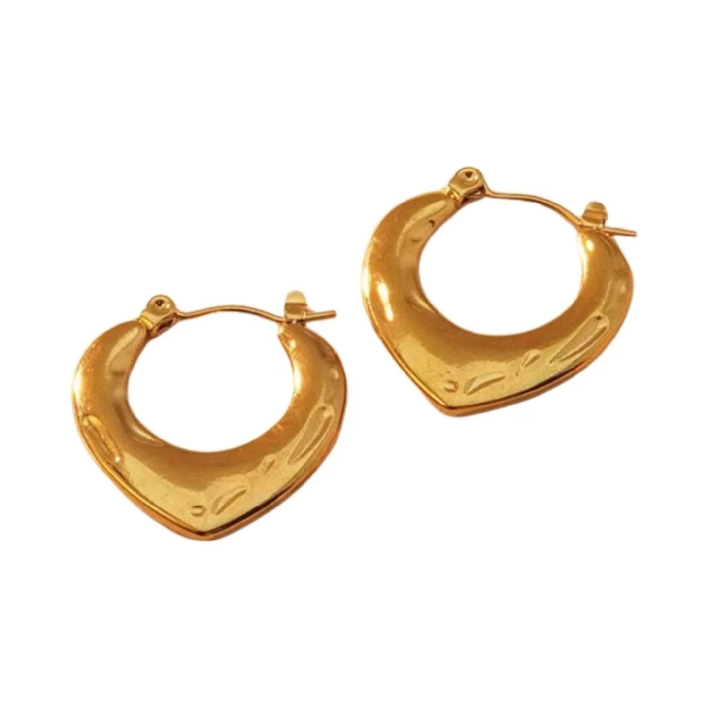 Eternal Heart Hoops - Stainless Steel Waterproof & Tarnish-Free Heart Hoop Earrings for Women