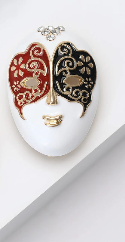 Masquerade Stud Earrings – Embrace Mystery and Playful Elegance (Red & Black - S)