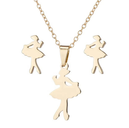 Minimal Angel Pendant Jewelry Set – Non-Tarnish, Waterproof 18K PVD Gold Plated Stainless Steel