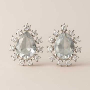 Twinkling Star AD Stud Earrings - Carry a piece of the night sky with Brass AD Starry Stud Earrings – Elegant Everyday Sparkle