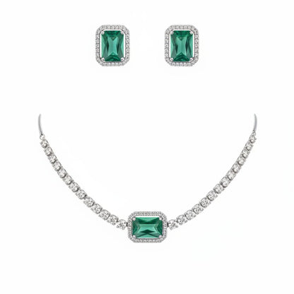 Mint Green AD Stone Choker Necklace for Women