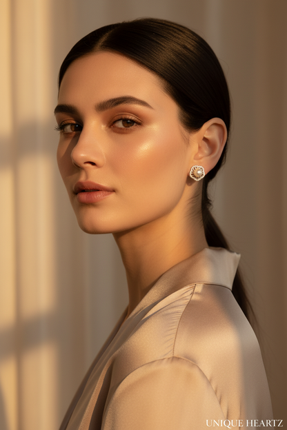 Pearl Flo Stud Earrings