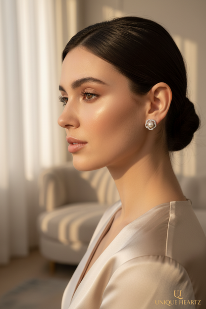 Pearl Flo Stud Earrings