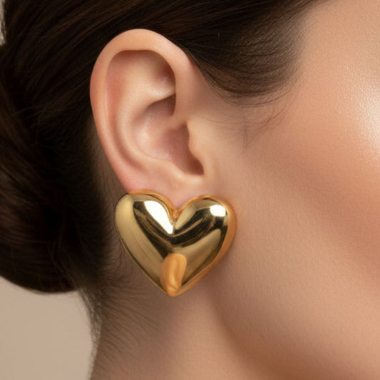 Golden Heart Earrings