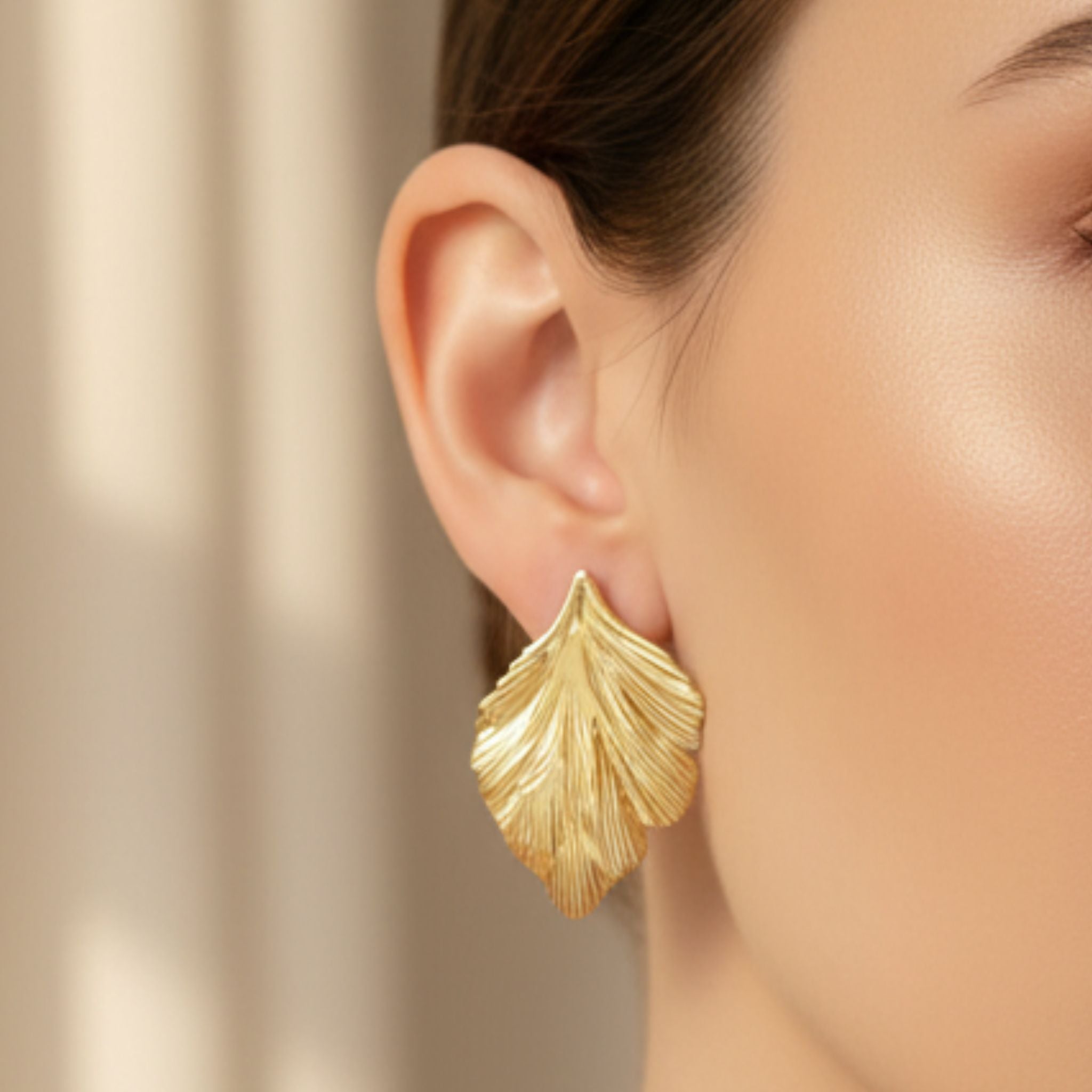 Golden Leaf Earrings