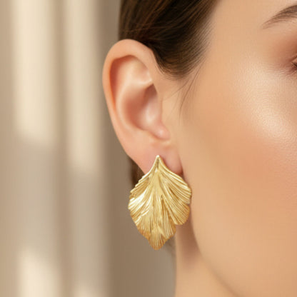 Golden Leaf Earrings