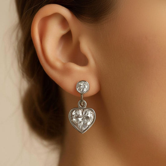 Silver Heart Earrings