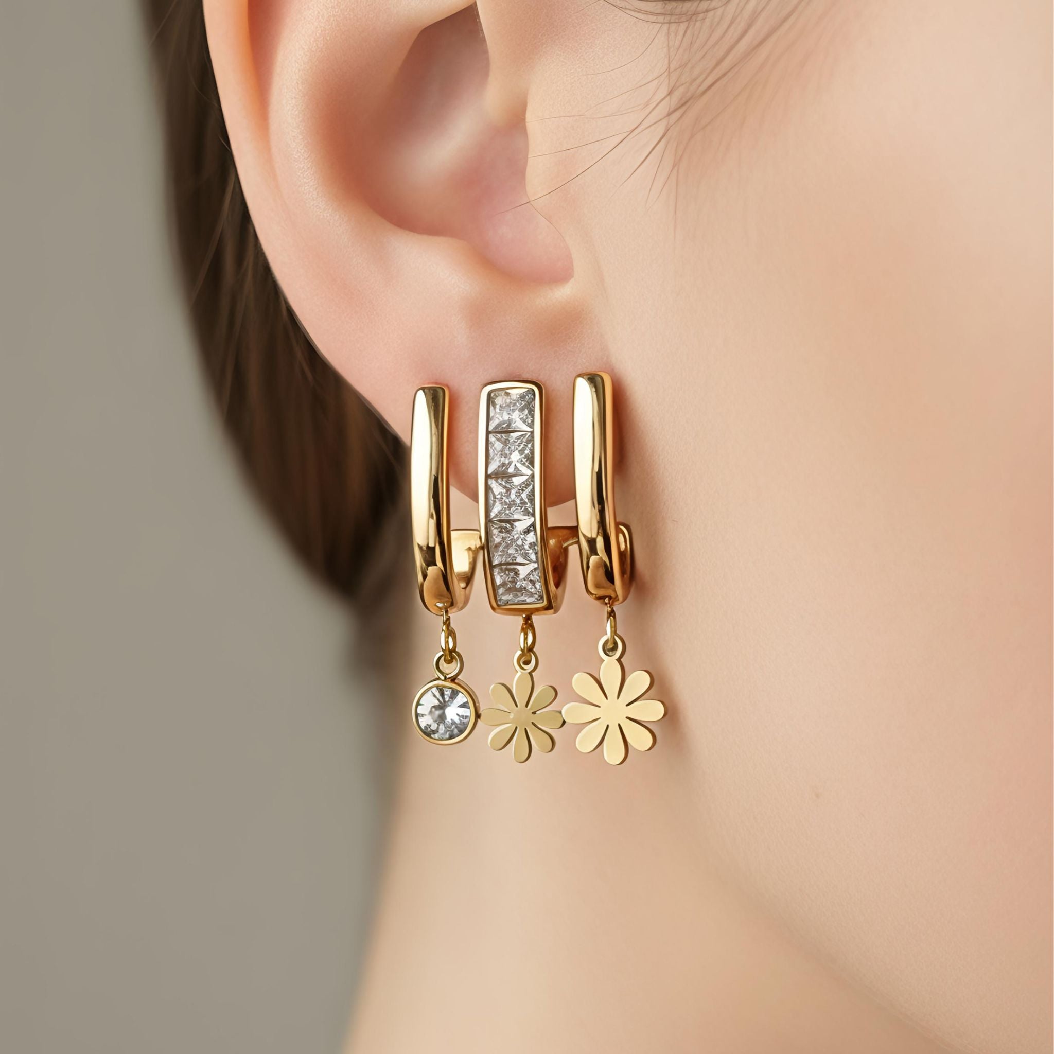 Shimmer Hoop Earrings