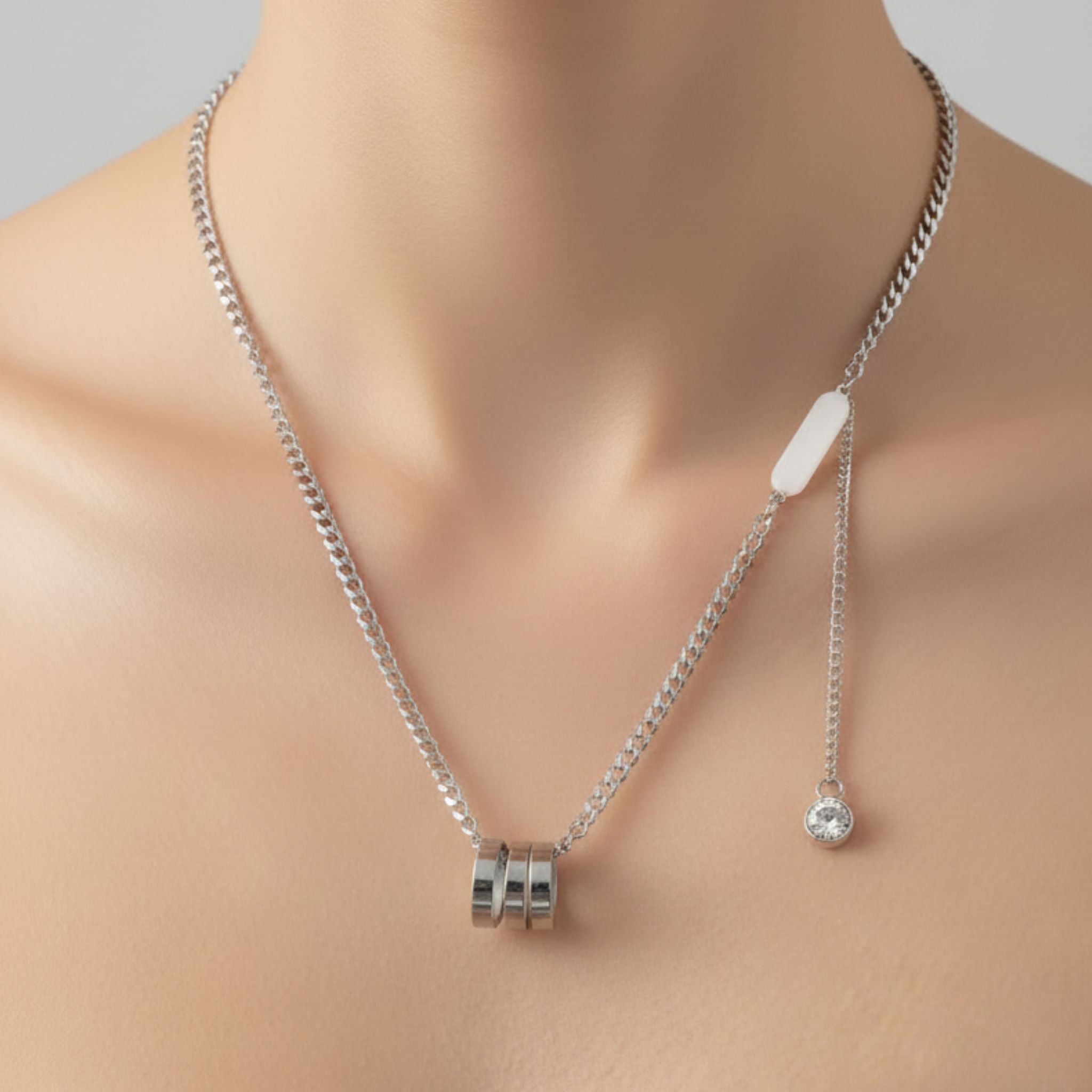 Silver Mocha Necklace