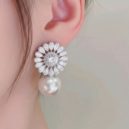 🤍Romantic Pearl Earrings - Delicate Silver Pearl Stud Earrings