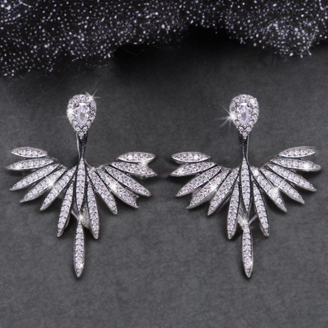 💎Jacket Earring - Structured Cubic Zirconia Stud Earrings