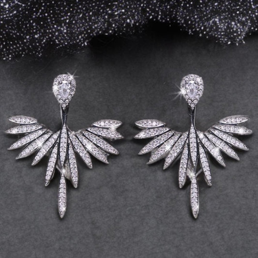 💎Jacket Earring - Structured Cubic Zirconia Stud Earrings