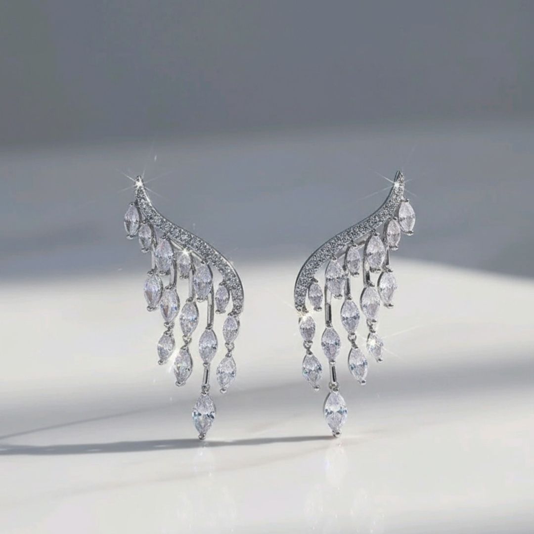 ☀️Luxury Sundrop Earrings - Marquise-Cut Cubic Zirconia Luxury Dangle Earrings