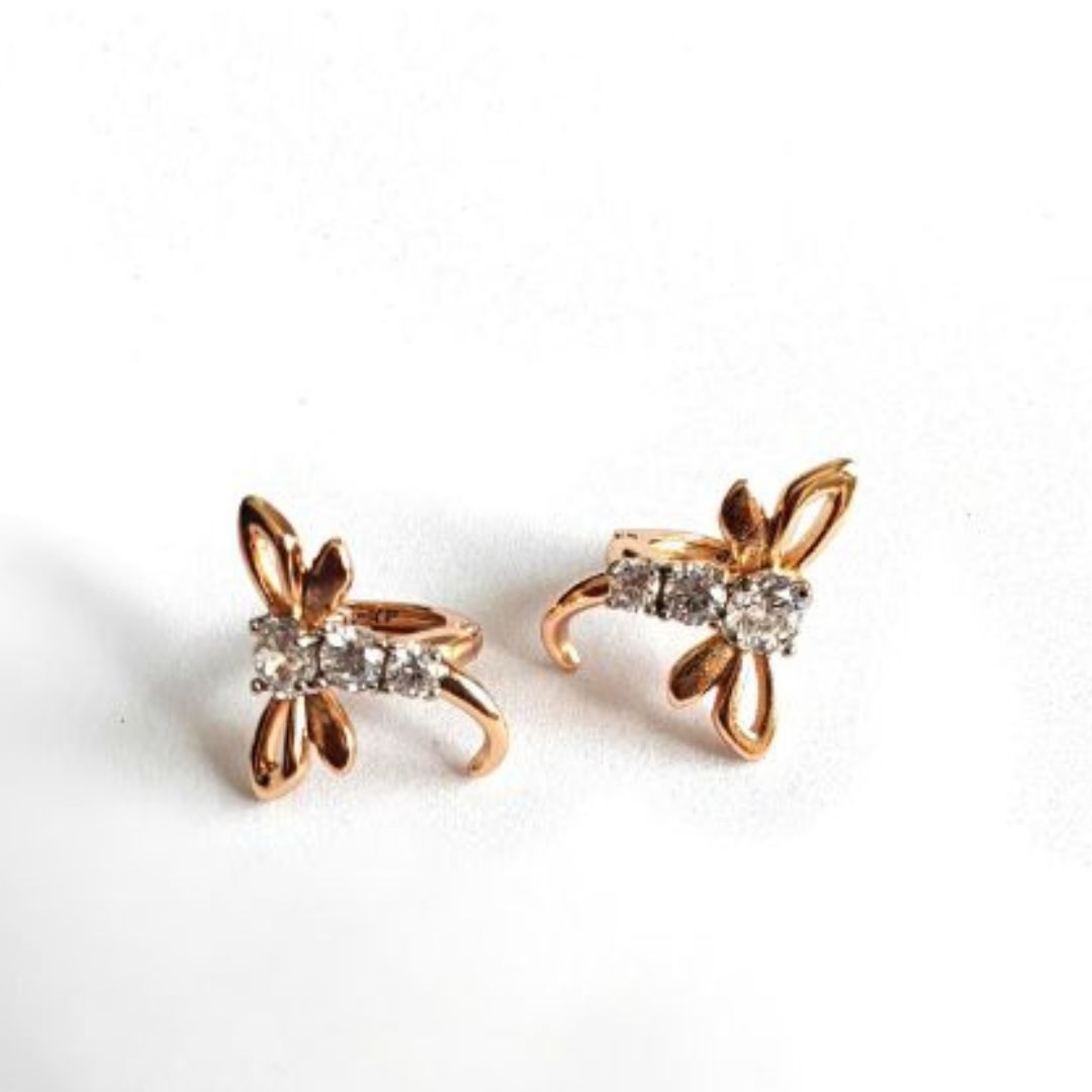 Mini Fly Hoop Earrings – Sparkling Wings of Elegance,, bringing a light, whimsical touch that makes you feel effortlessly free and radiant."