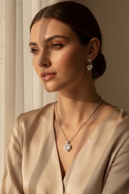 Silver Heart Earrings