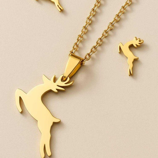 Dreamy Run Minimal Pendant Set – Non-Tarnish, Waterproof 18K PVD Gold Plated Stainless Steel