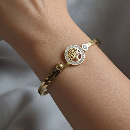 The Minimal Luxe Bangle – Gold-Plated Stainless Steel