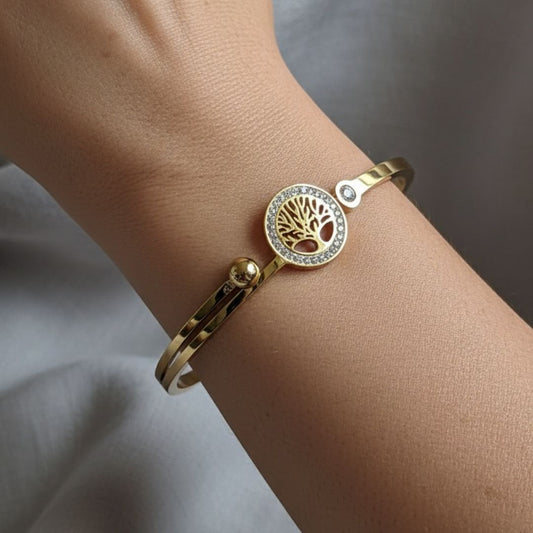 The Minimal Luxe Bangle – Gold-Plated Stainless Steel