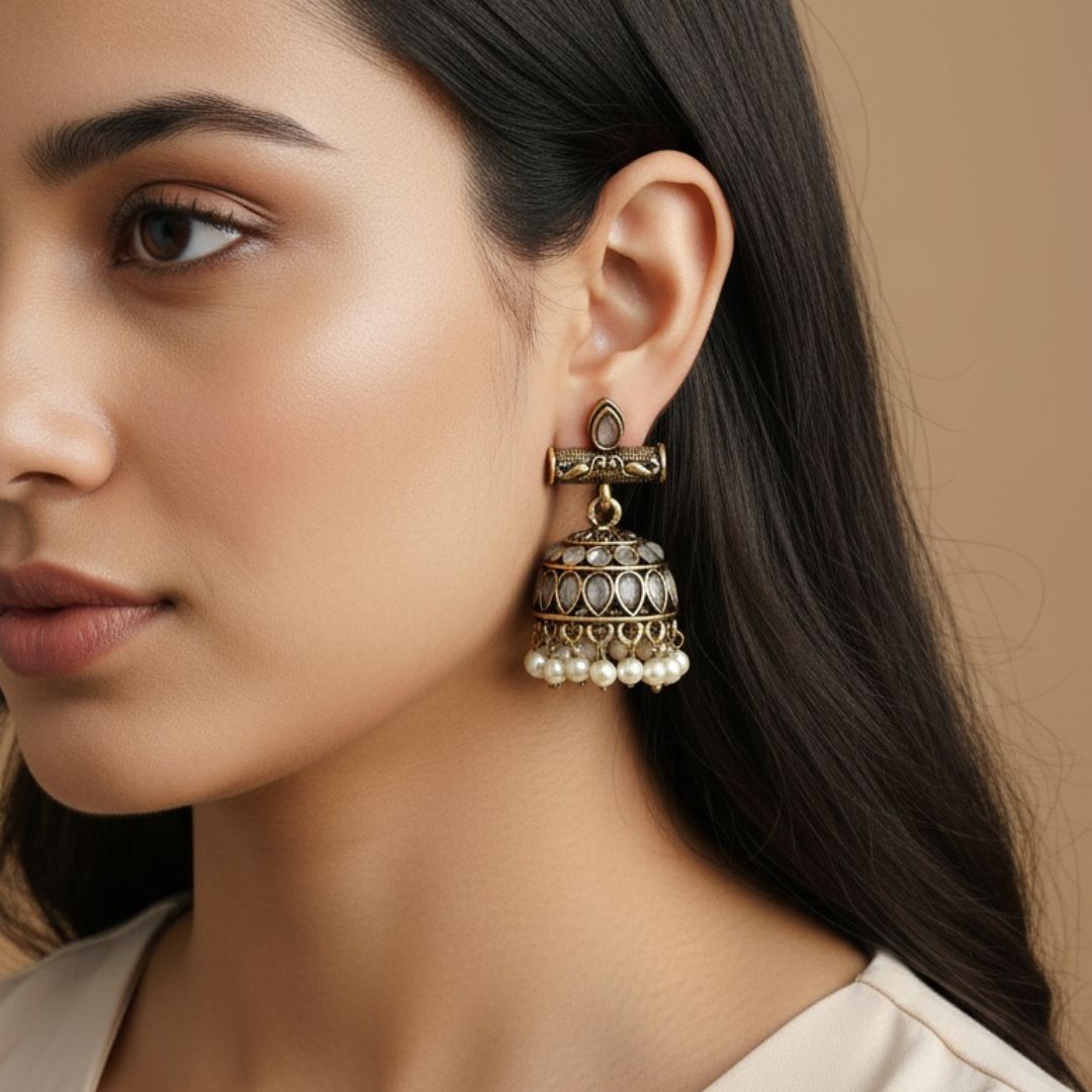 Traditional Medium Jhumki Earrings – For the True Jhumki Lovers