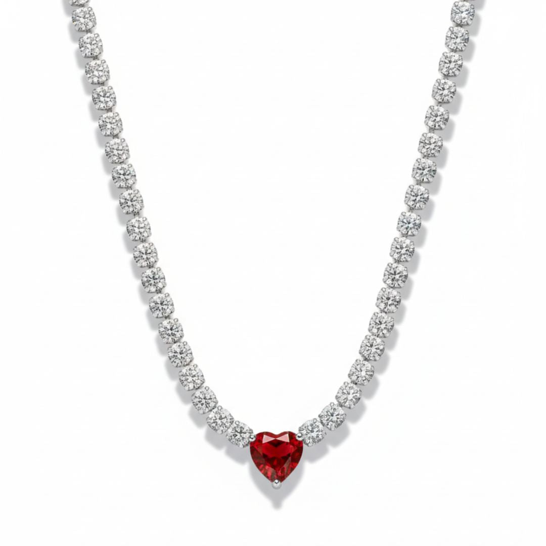 Lightweight Heart Shaped Korean Style Zirconia Necklace for Women | Valentine’s Gift Jewelry
