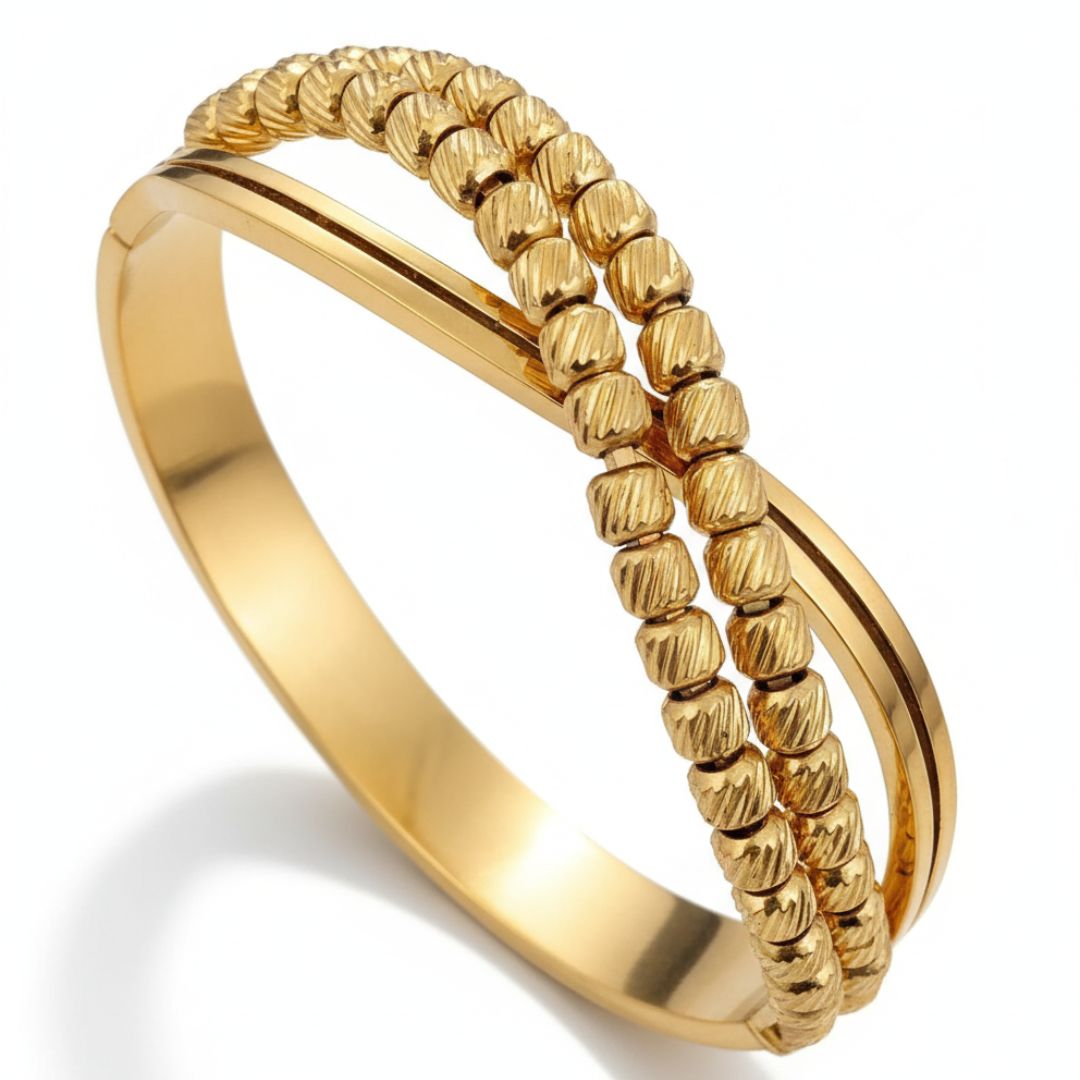 Arabic Style Gold Plated Bracelet for Women | Stainless Steel Jewelry