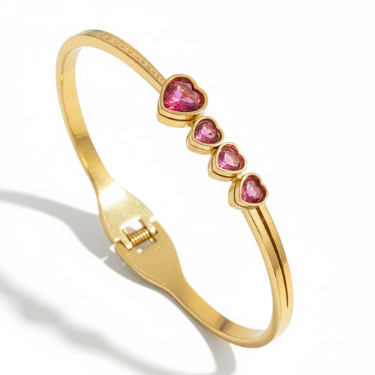 Heart Bracelet for Women | 18K Gold Plated Valentine’s Jewelry