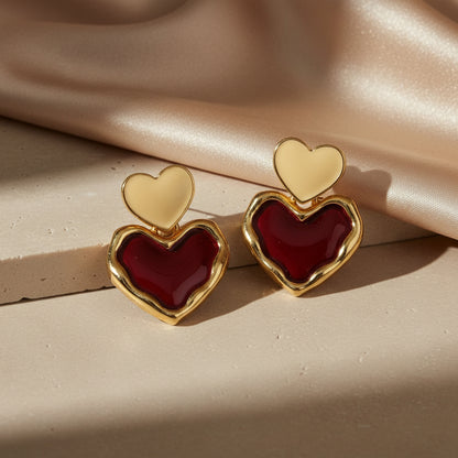 Golden Retriever Heart Earring