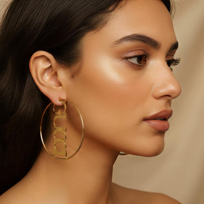 Brand Inspired Stainless Steel Earrings for Women | Luxury Fashion Jewelry