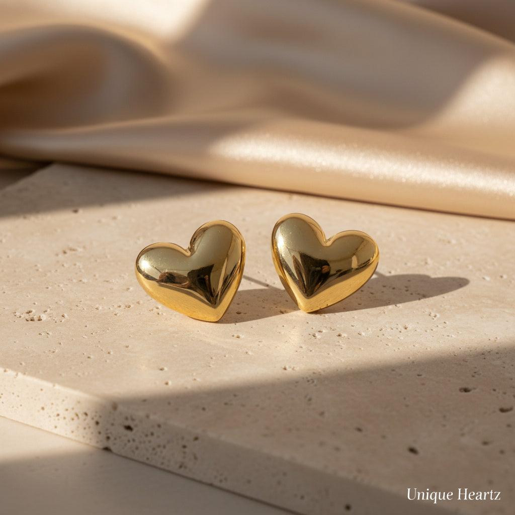 Golden Heart Earrings