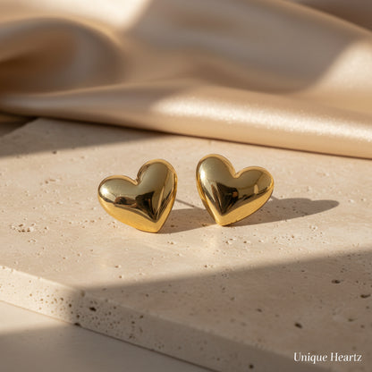 Golden Heart Earrings