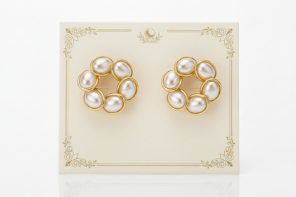 Golden Pearl Studs