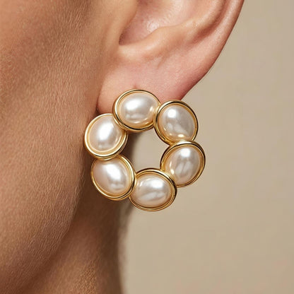 Golden Pearl Studs