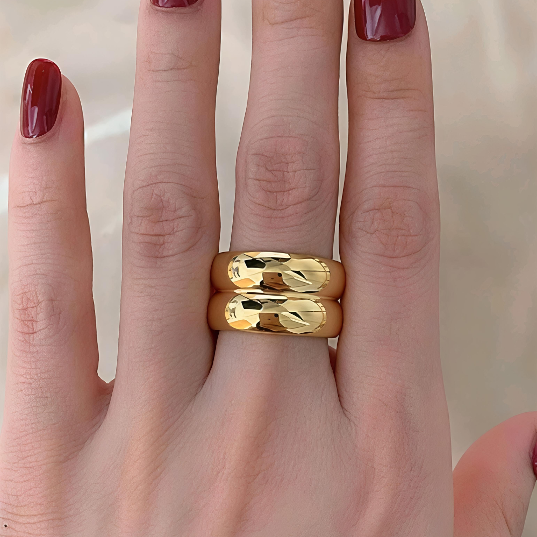 Luxury Minimalist Stainless Steel Decoration Closed Ring - Size 8 , Suitable For Women Daily Wear