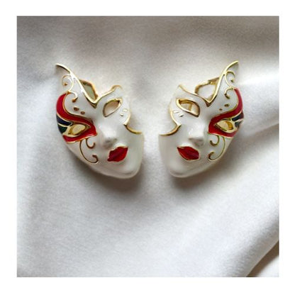 Masquerade Stud Earrings- Unveil your mysterious charm with the playful Elegance (L)
