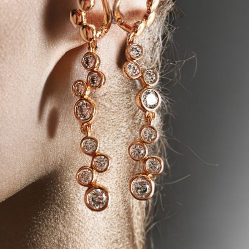 Lustre Glow Stone Earrings - Dazzling Cubic Zircon Elegance that sways with your every move, making you feel radiant and Unstoppable